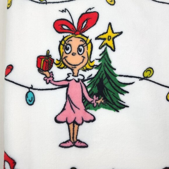 Dr. Seuss The Grinch Oversized Throw Blanket 60" X 70" Christmas Lights Holiday - Picture 3 of 11